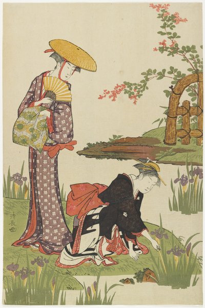 Women by an Iris Pond, 1785 by Torii Kiyonaga
